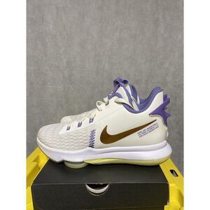 Nike Lebron Witness‎ 5 Men Shoes 12 White Lakers Basketball CQ9380-102 Sneakers